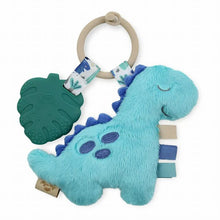Load image into Gallery viewer, Itzy Pal™ Plush + Teether Teal Dinosaur NEW