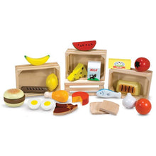 Load image into Gallery viewer, Melissa &amp; Doug Food Groups Wooden Play Food NEW