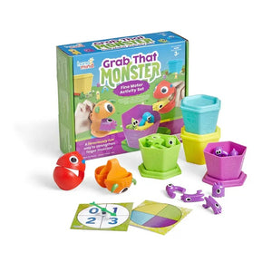 Grab that Monster Fine Motor Game. Educational Toy.