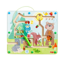 Load image into Gallery viewer, HABA Magnetic Maze Forest Friends Travel Toy.