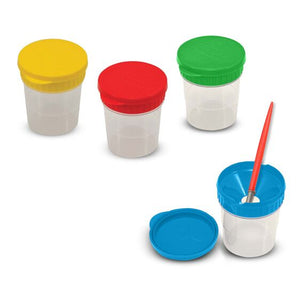 Melissa & Doug Spill-proof Paint Cups NEW ~ 4 paint cups with lids!