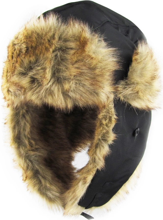 Winter Trapper Hat for adults black