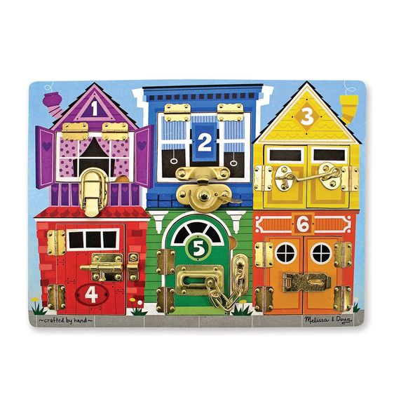 Melissa & Doug Wooden Latches Board NEW