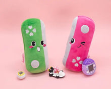 Load image into Gallery viewer, Plush 2 piece switch remote velcro best friend bff plushies  Green Pink
