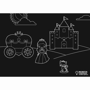 Imagination Starters Princess Chalkboard Placemat 12"x17" NEW
