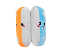 Load image into Gallery viewer, Plush 2 piece switch remote velcro best friend bff plushies orange blue details