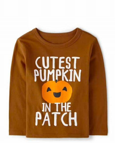 Cutest Pumpkin in the Patch tshirts on brown tshirts for toddlers