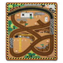 Load image into Gallery viewer, Melissa &amp; Doug Construction Zone Work Site Rug &amp; Vehicle Set New