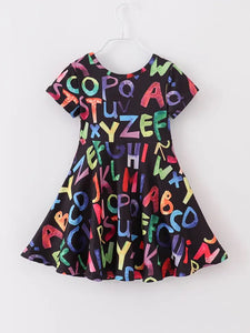 Back To School Alphabet Girl Twirl Dress NEW ~ choose your size