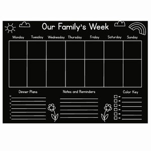 Imagination Starters Chalkboard Family Week Calendar Set NEW