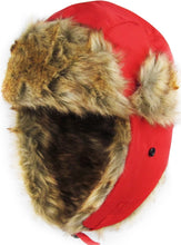 Load image into Gallery viewer, Winter Trapper Hat for adults red