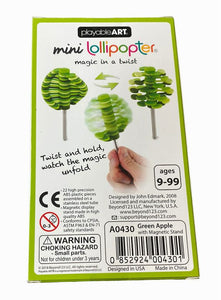 Mini Lollipopter Twist Sensory Fidget Toy ~ Green Apple ~ Playable Art! NEW