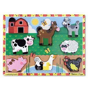 Melissa & Doug Farm Animals Chunky Puzzle New