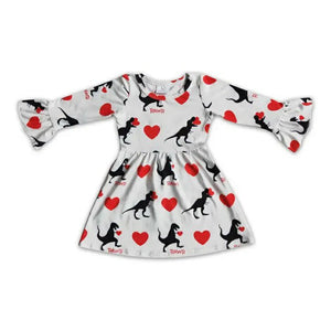 Dinosaur Valentines Heart Dress ~ Choose your size NEW