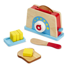 Load image into Gallery viewer, Melissa &amp; Doug Bread &amp; Butter Toast Toaster Set New