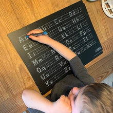 Load image into Gallery viewer, Imagination Starters Reusable Chalkboard Letters Practice Placemat NEW
