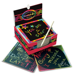 Melissa & Doug Scratch Art® Box of Rainbow Mini Notes New