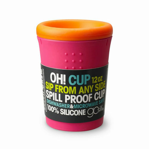GoSili Oh! No Spill Sippy Cup!  360 Sip from any side! NEW ~ PINK