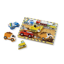 Load image into Gallery viewer, Melissa &amp; Doug Construction Chunky Puzzle - 6 Pieces New