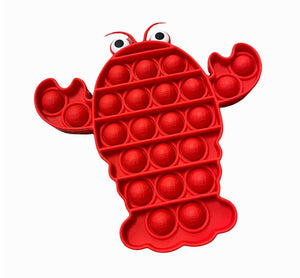 Poke sensory fidget red lobster shape toy 6"