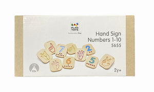 Plan Toys Hand Sign Numbers 1-10 NEW