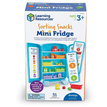 Load image into Gallery viewer, Learning Resources Sorting Snacks Mini Fridge Educational Toys. Box showing details.