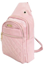 Load image into Gallery viewer, Quilted Pink Sling Cross Body Bag