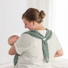 Load image into Gallery viewer, Muslin Nursing Cover Blanket ties at back
