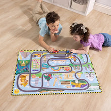 Load image into Gallery viewer, Melissa &amp; Doug Race Around the World Tracks Floor Puzzle – 48 Pieces NEW