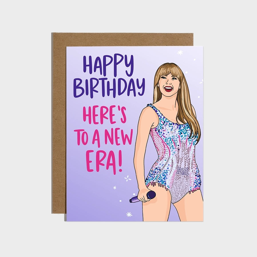 Taylor Inspired Here's To A New Era Birthday Card NEW