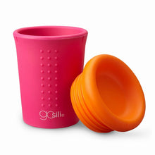 Load image into Gallery viewer, Go Sili pink 360 Sippy Cup with lid off.